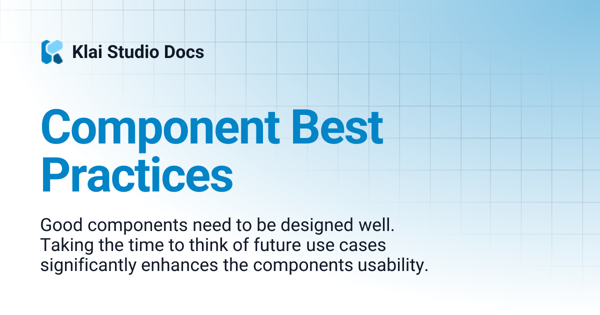 Component Best Practices | FM BetterForms Docs